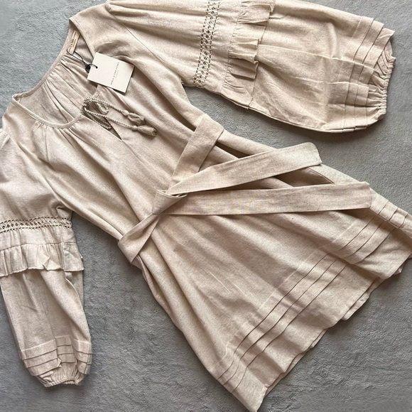 Spell Dresses & Skirts - NWT Spell & The Gypsy Collective Lola Linen Tunic Dress Biscuit Ivory Large